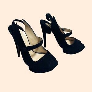 NWT Nicholas Kirkwood Black Suede Platform Heels